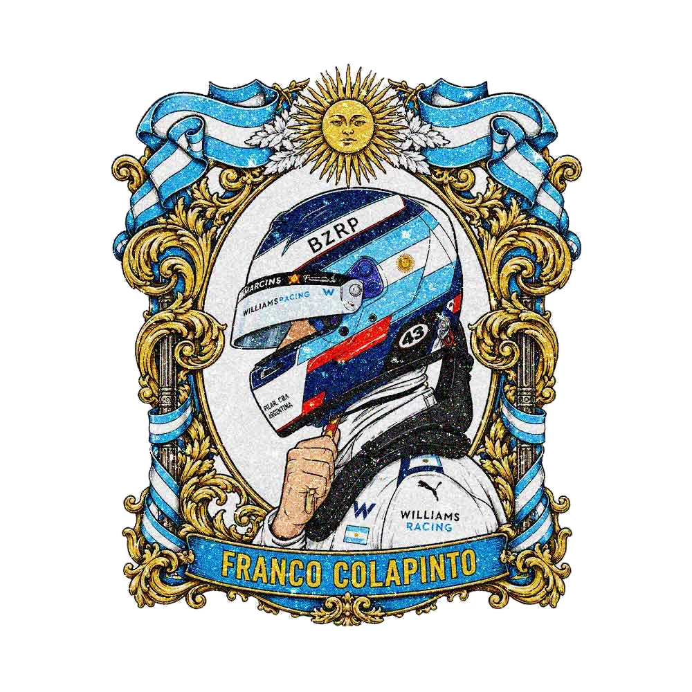 Racer Helmet Crest Glitter Sticker